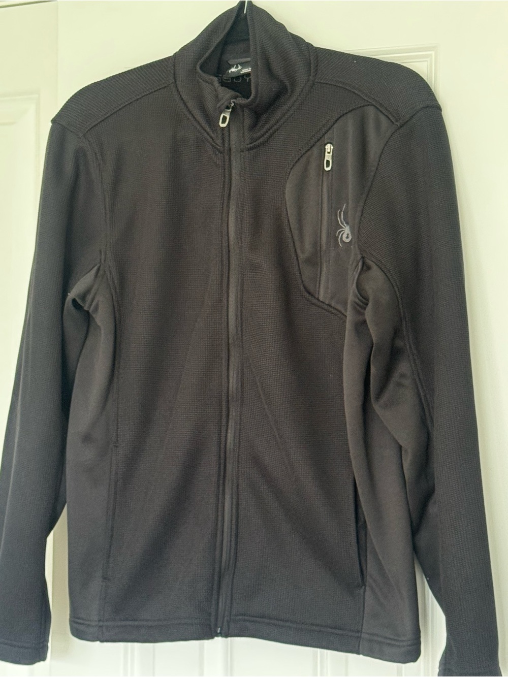 Spyder athletics Men's Dark Gray Full-Zip Lightweight Jacket